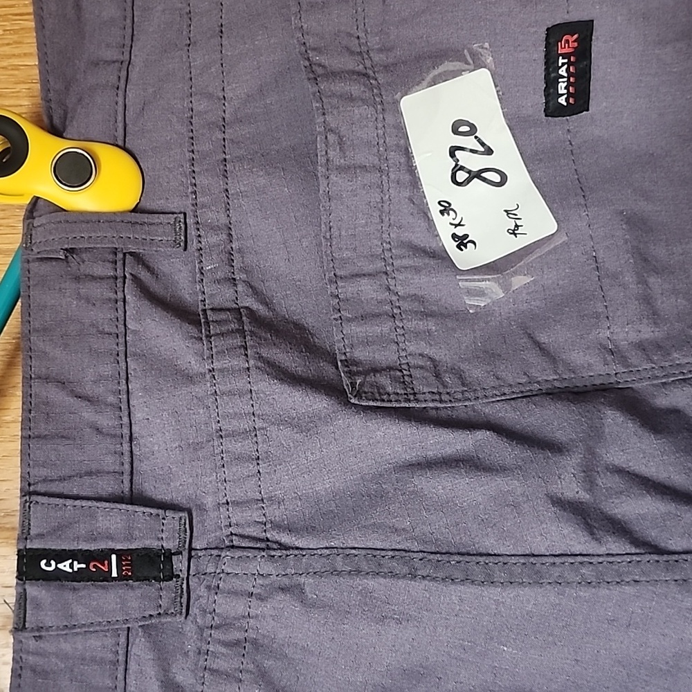 Ariat FR M4 Men's Carpenter Pants in Gray mens 38x30 number 820 - Picture 5 of 9
